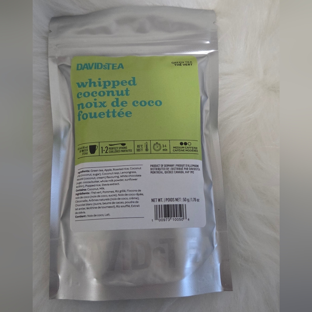 2/$20 Davidstea Whipped Coconut Loose Leaf Tea Davids Tea 50g *RARE*